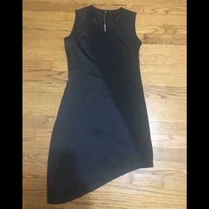 Improvd Asymmetrical black dress